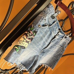 ED HARDY Love Eternal Denim Shorts